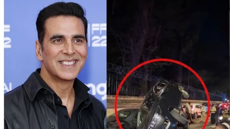Akshay Kumar की Toyota Innova एक्सीडेंट में पलटी: